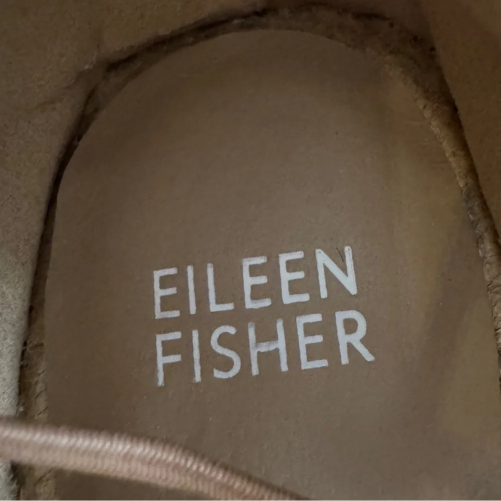 Eileen Fisher Lee Tumbled Nubuck Espadrille, Size 10